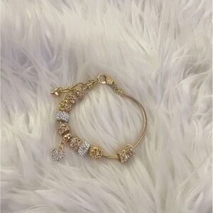 Elegant Gold and Silver Beaded Bracelet